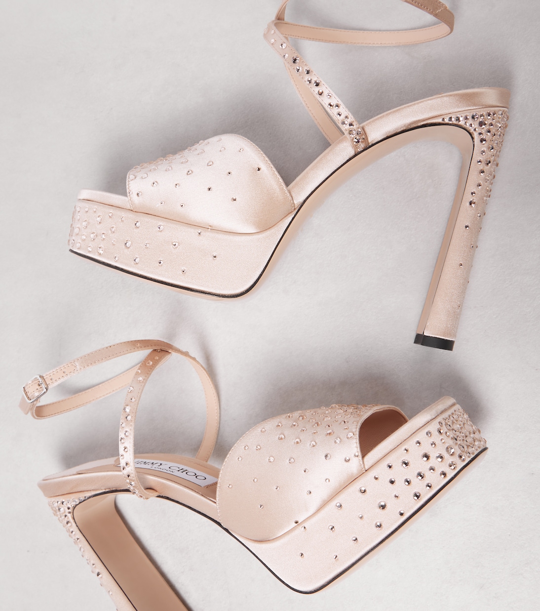 Karli 125 satin platform sandals | Jimmy Choo