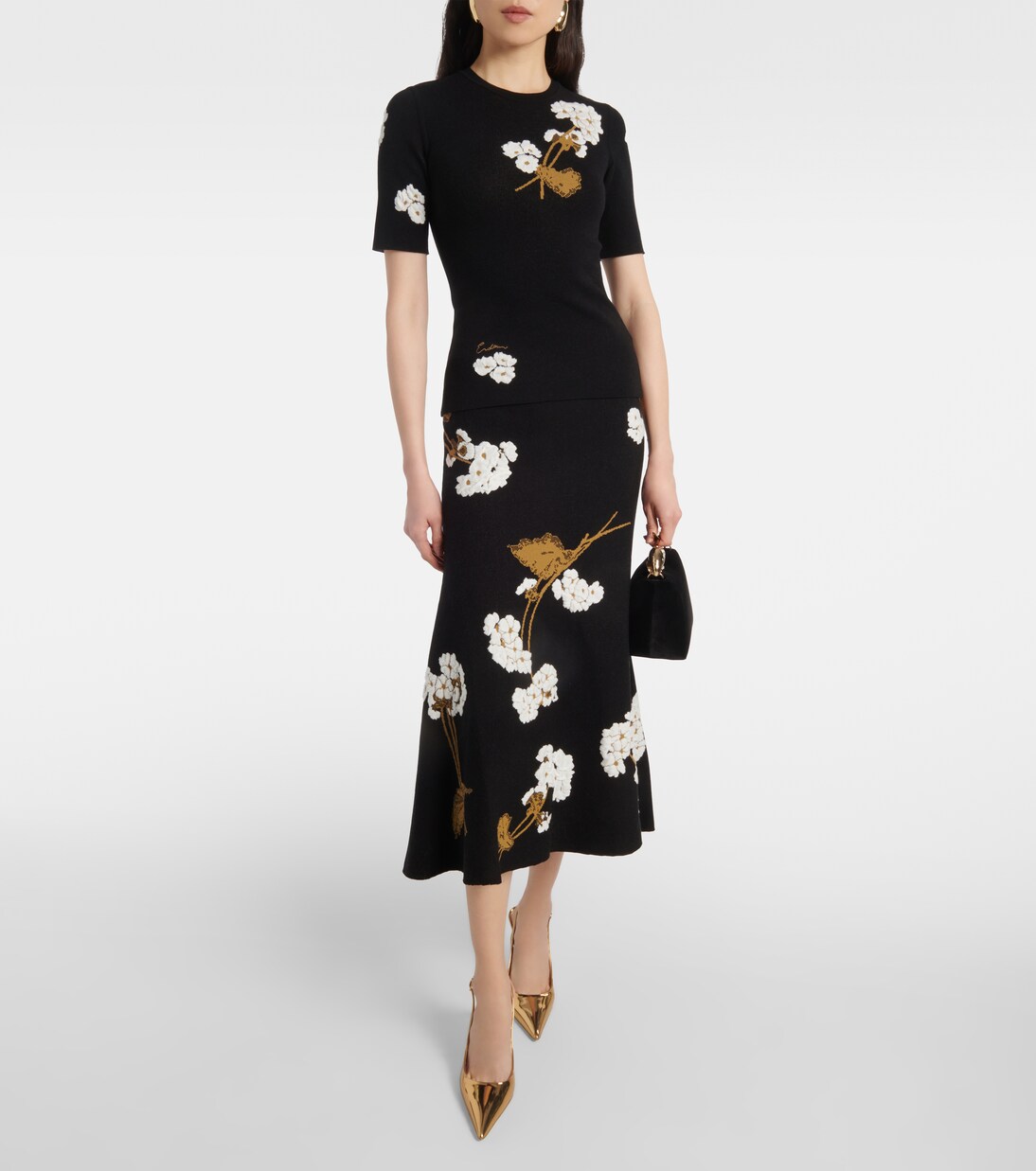 Bloom Mini velvet tote bag | Erdem