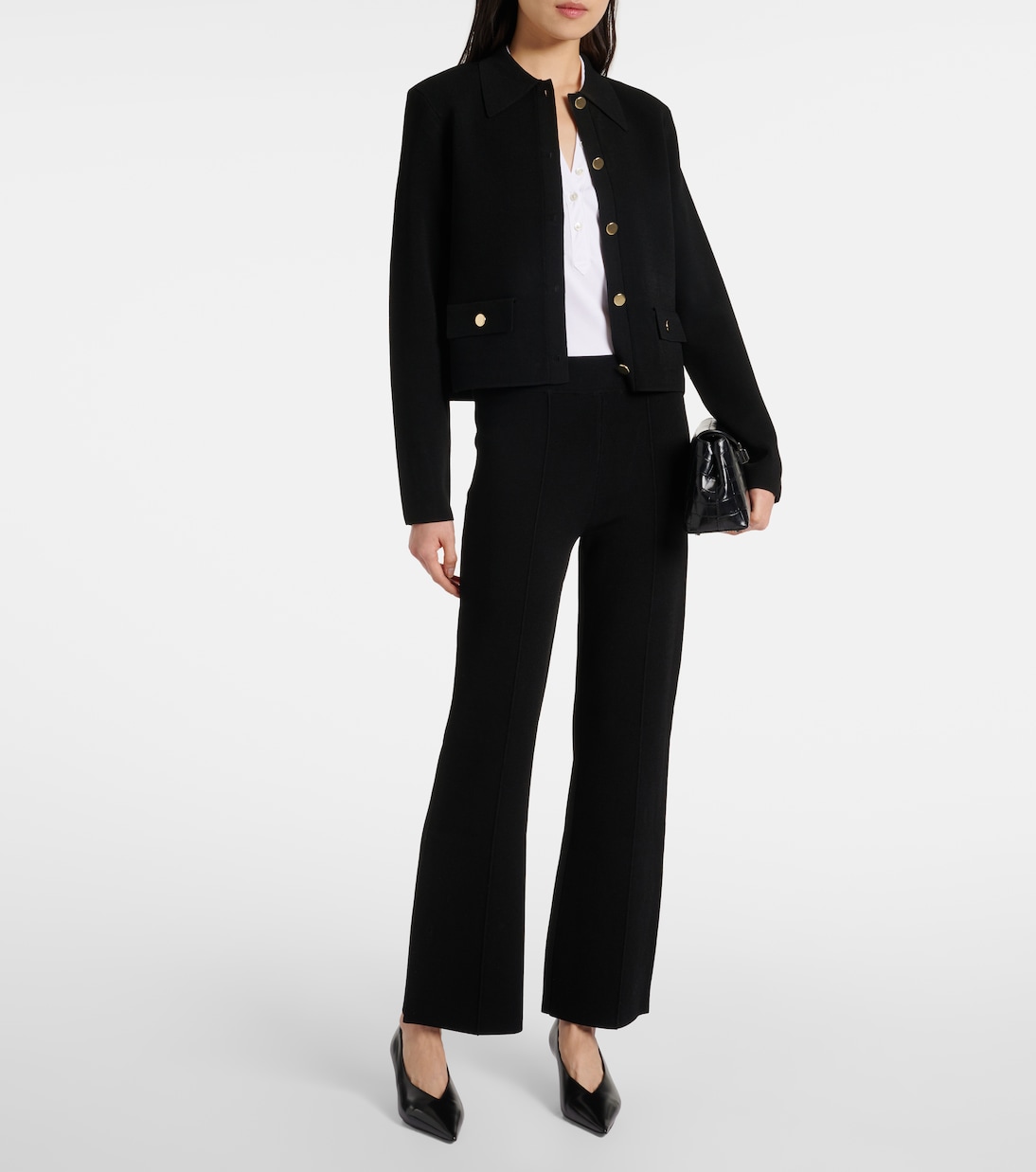 Pantaloni flared a vita alta | Veronica Beard