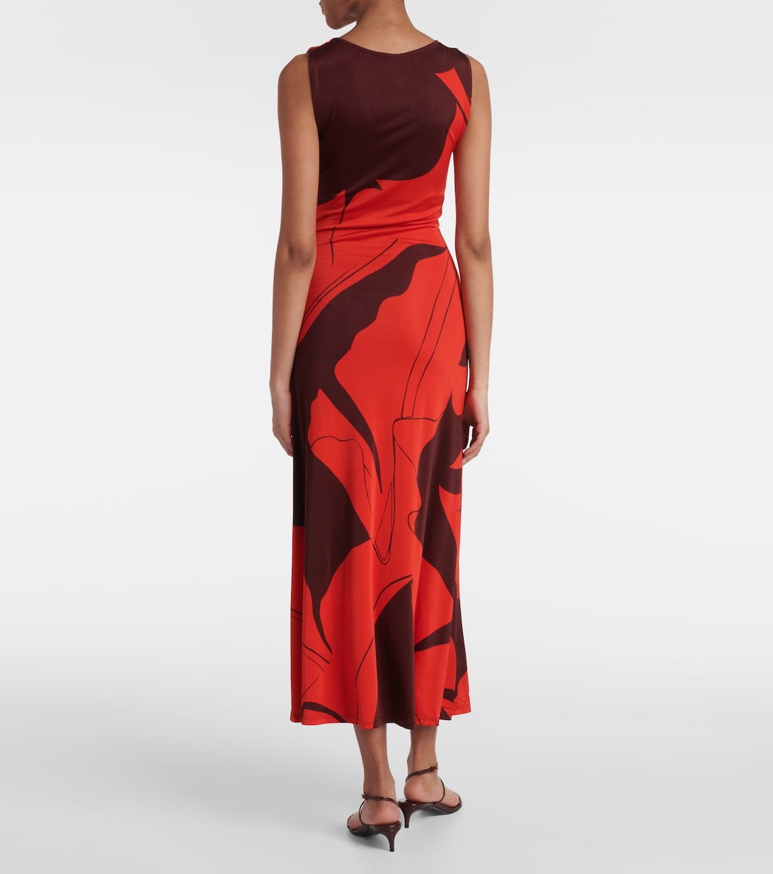 Abito lungo in jersey con stampa | Johanna Ortiz