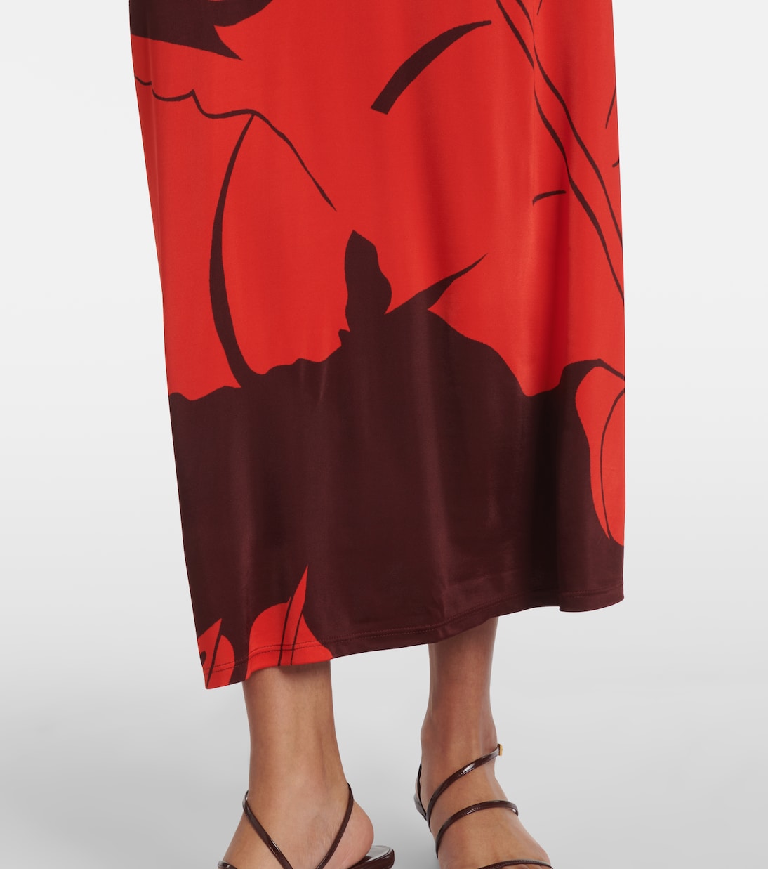 Abito lungo in jersey con stampa | Johanna Ortiz