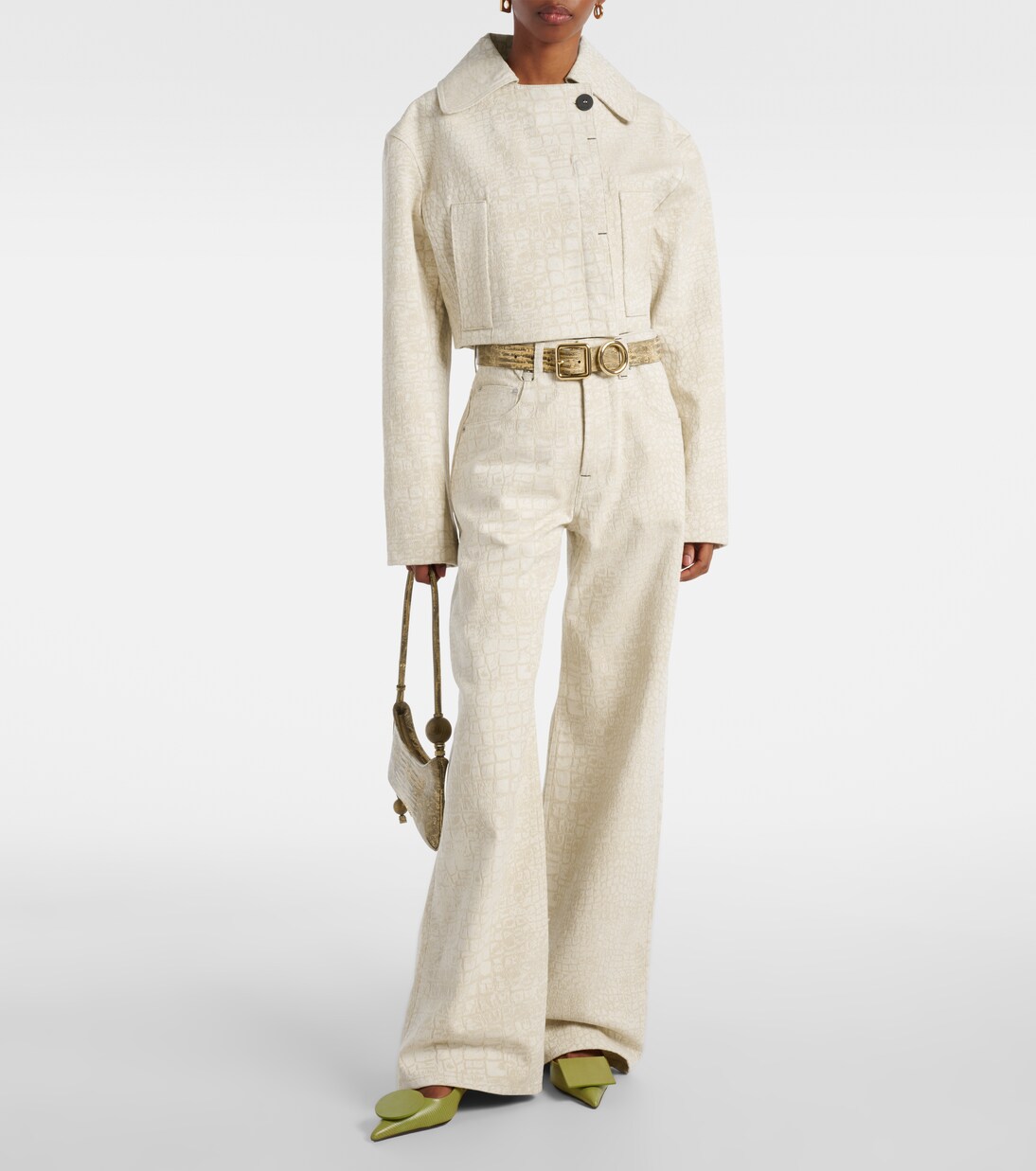 Marino De-Nîmes croc-effect denim jacket | Jacquemus