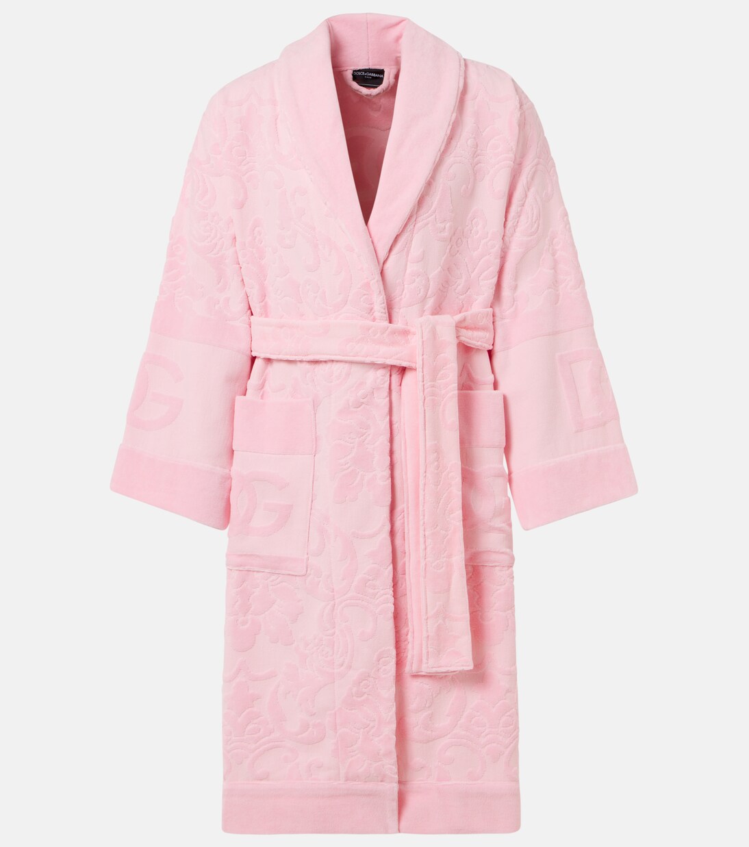 DG cotton terry jacquard bathrobe | Dolce&Gabbana Casa