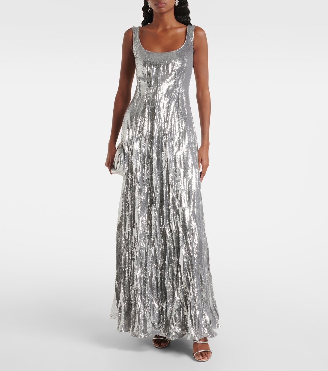 Robe aus einem Seidengemisch mit Pailletten | Marmar Halim