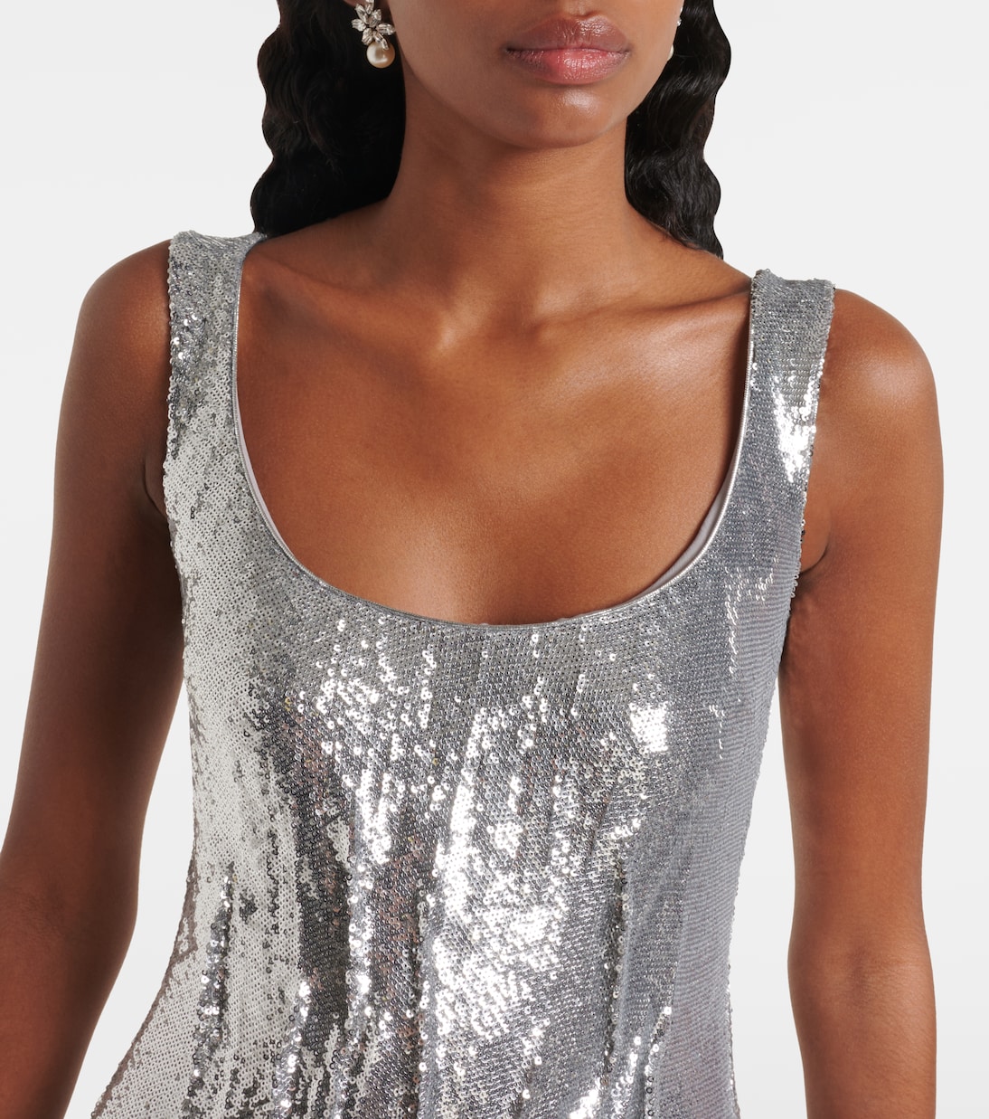 Robe aus einem Seidengemisch mit Pailletten | Marmar Halim