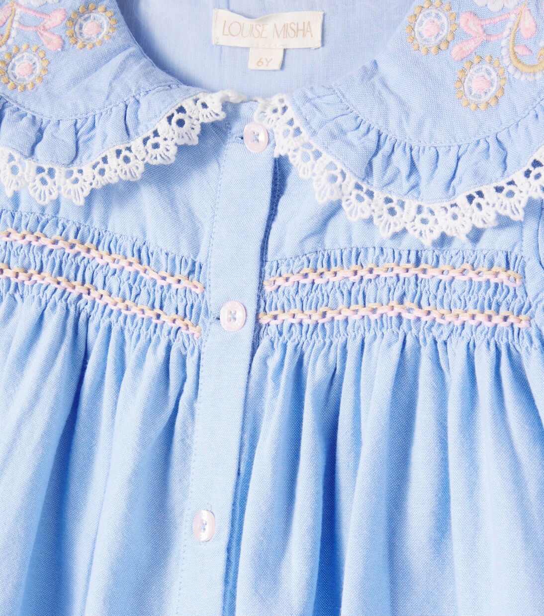 Nalina embroidered cotton gauze dress | Louise Misha