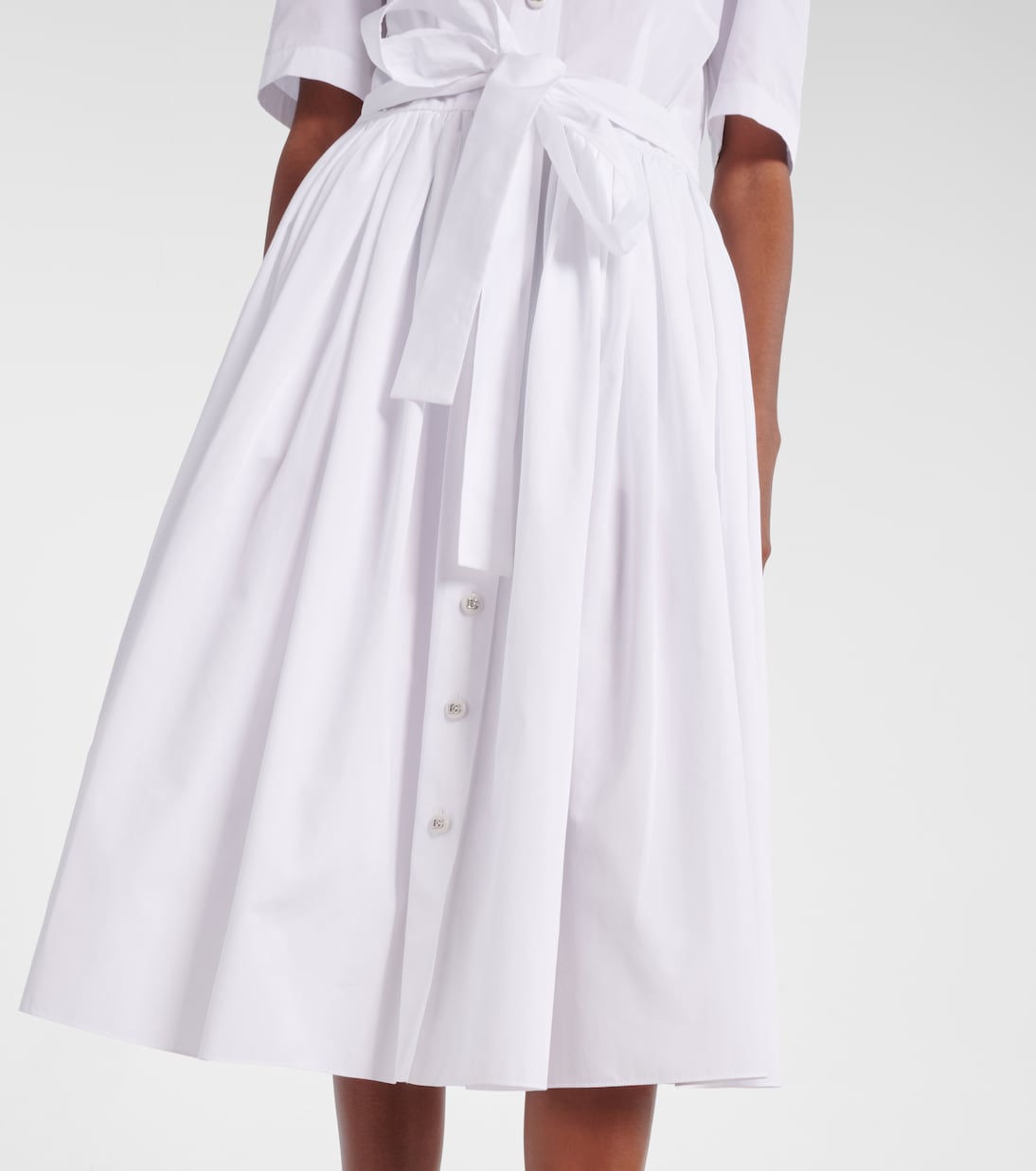 Hemdblusenkleid aus Baumwollpopeline | Dolce&Gabbana