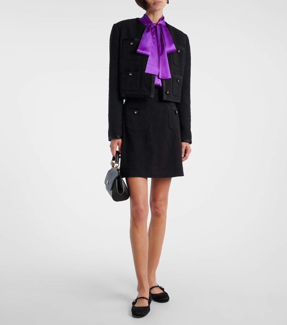 Blusa de satén en mezcla de seda | Dolce&Gabbana