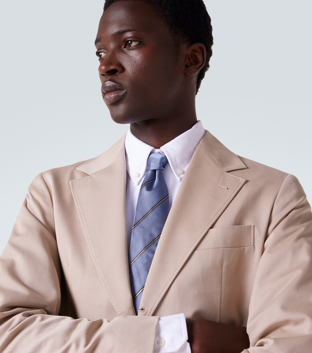 Striped silk tie | Brunello Cucinelli