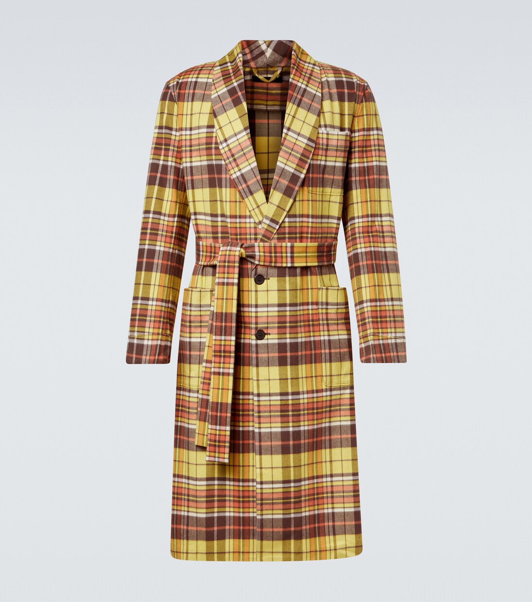 Checked cotton coat | Prada