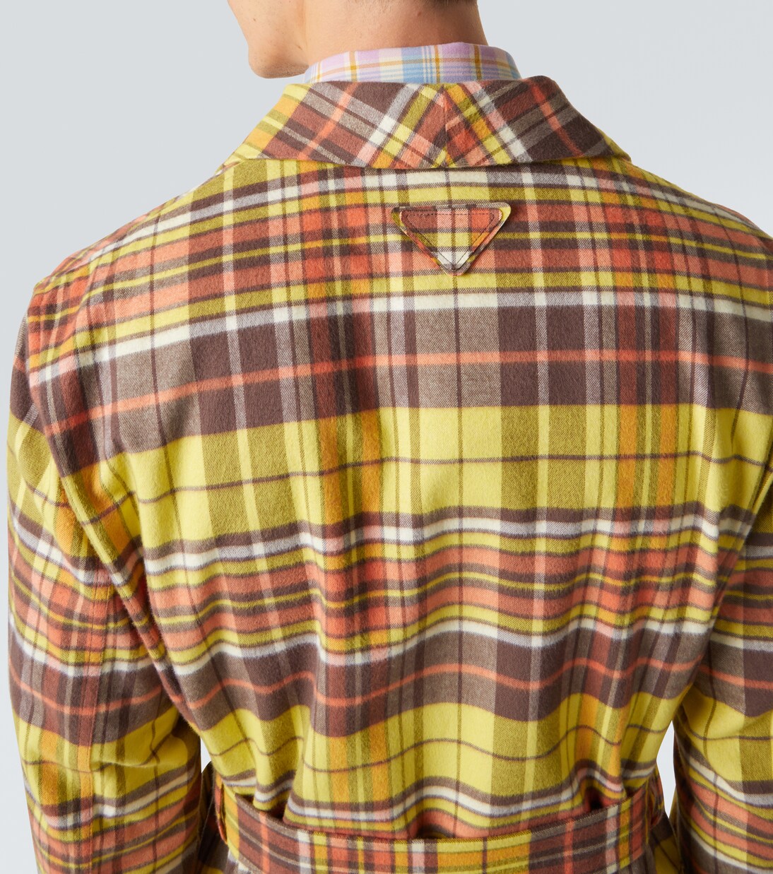 Checked cotton coat | Prada