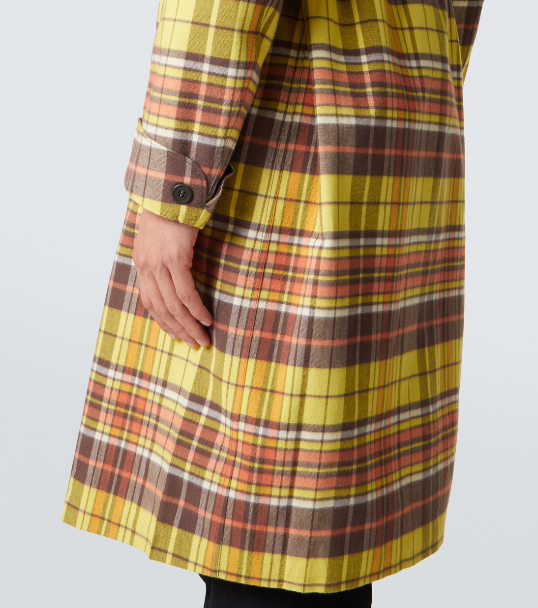 Checked cotton coat | Prada