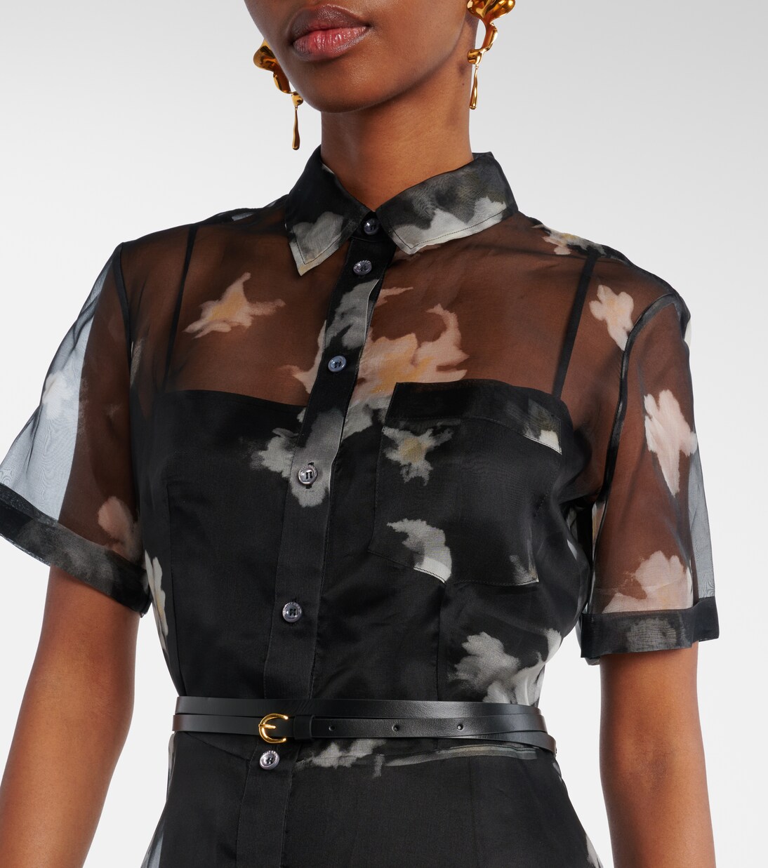 Robe midi Kiera en soie à fleurs | Altuzarra