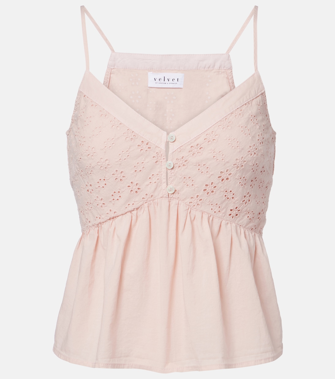 Besticktes Top Aliah aus Baumwollpopeline | Velvet