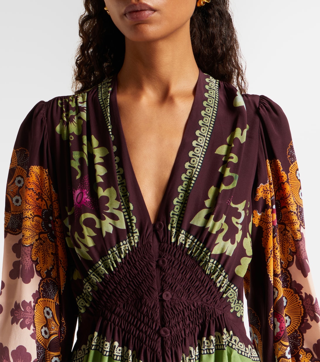 Bedrucktes Maxikleid aus Seide | La DoubleJ