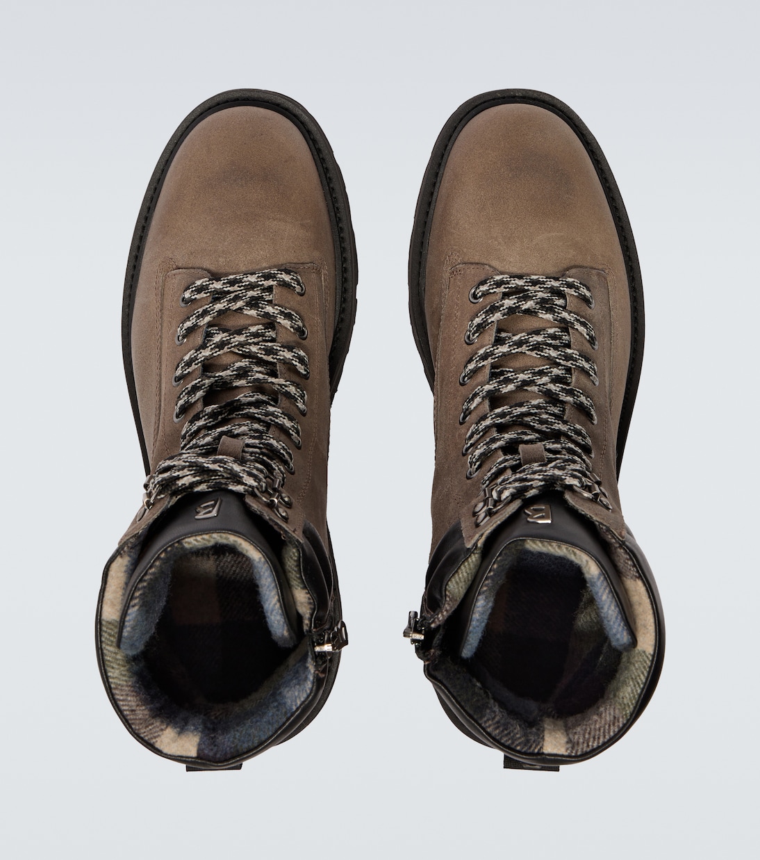 Seoul leather-trimmed suede lace-up boots | Bogner