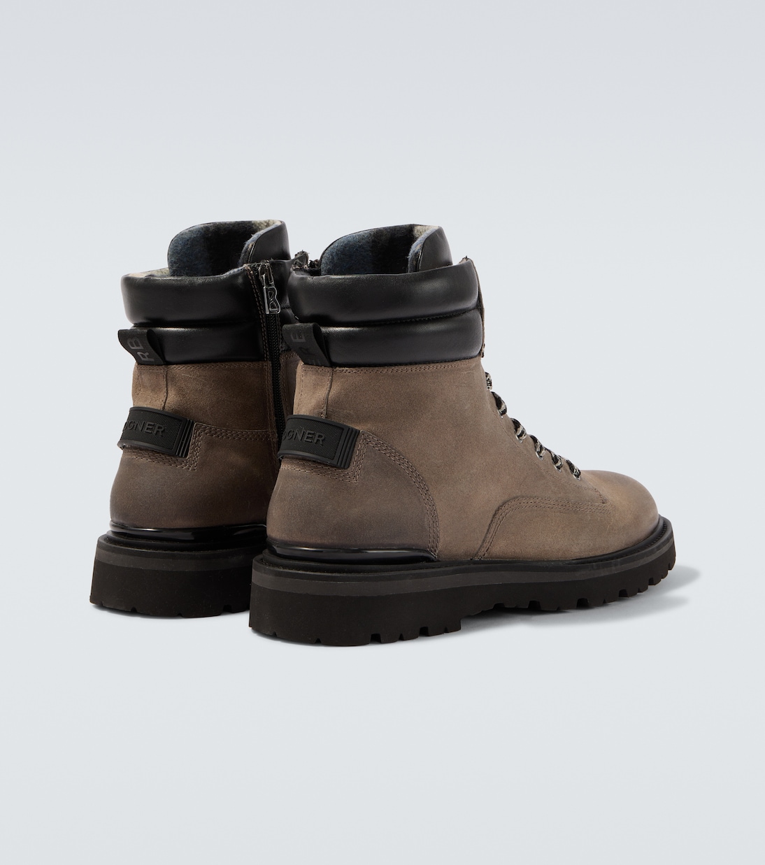 Seoul leather-trimmed suede lace-up boots | Bogner