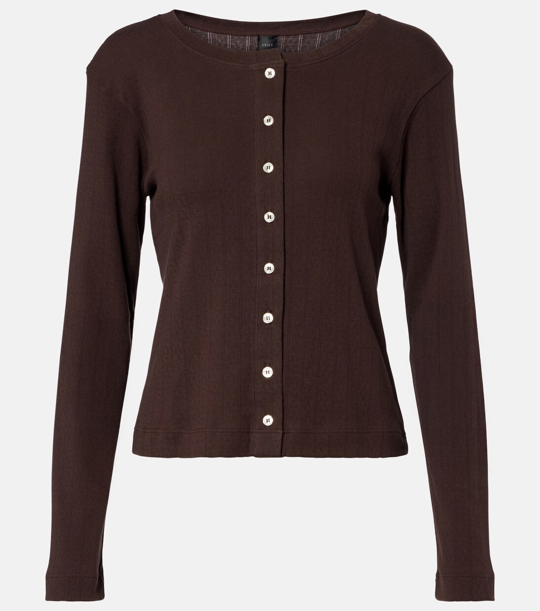 Cardigan aus Pointelle-Strick | Leset