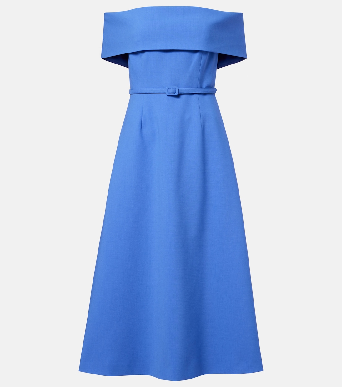 Belted wool-blend midi dress | Carolina Herrera