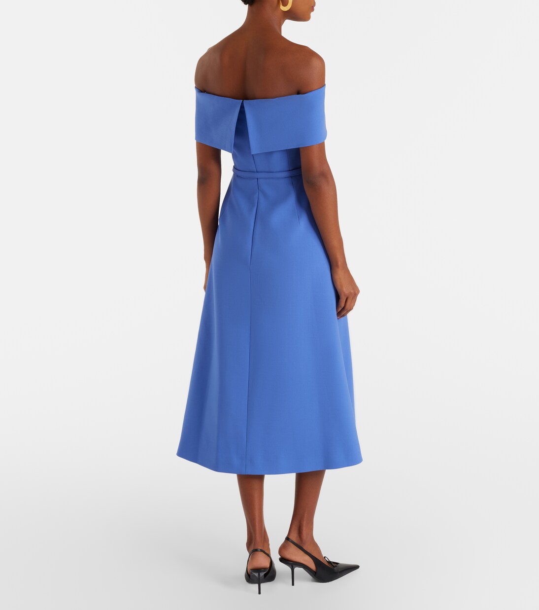 Belted wool-blend midi dress | Carolina Herrera