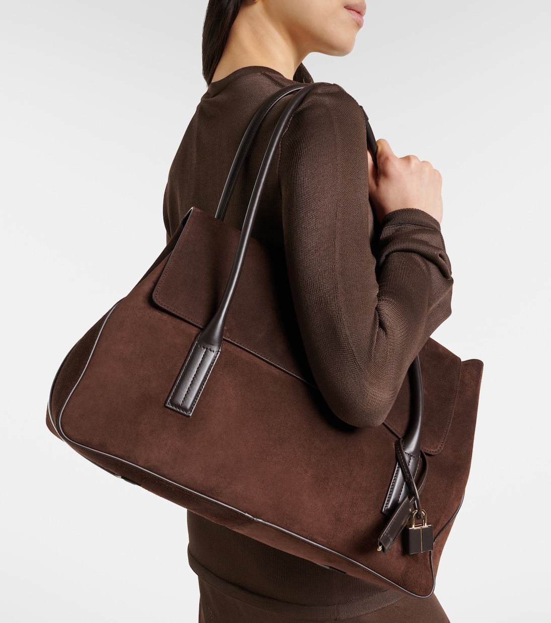 Schultertasche Large aus Veloursleder | Tom Ford