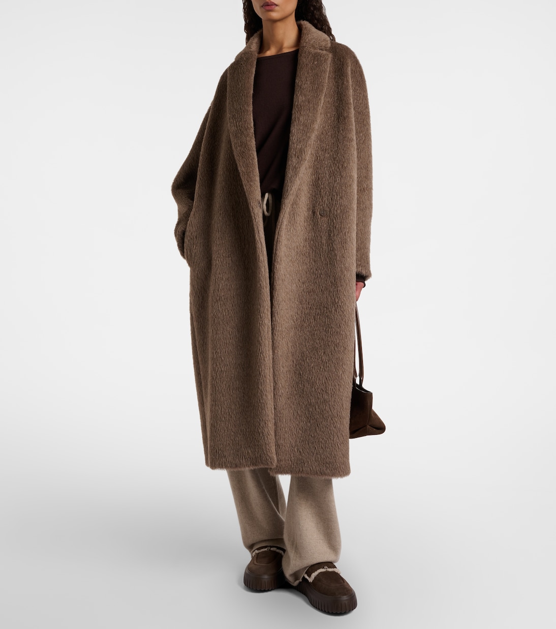 HStripes羊毛皮边饰厚底乐福鞋 | Hogan