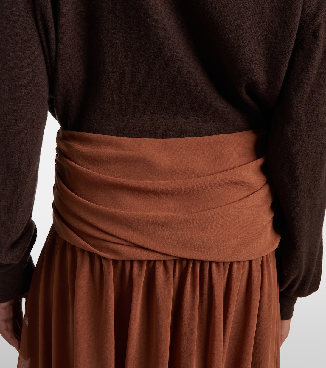 Draped asymmetric maxi skirt | Jacques Wei