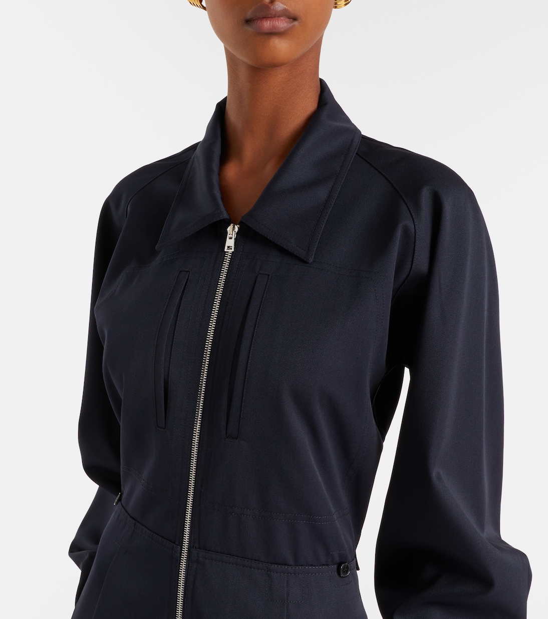 Combi-pantalon en laine mélangée | Victoria Beckham