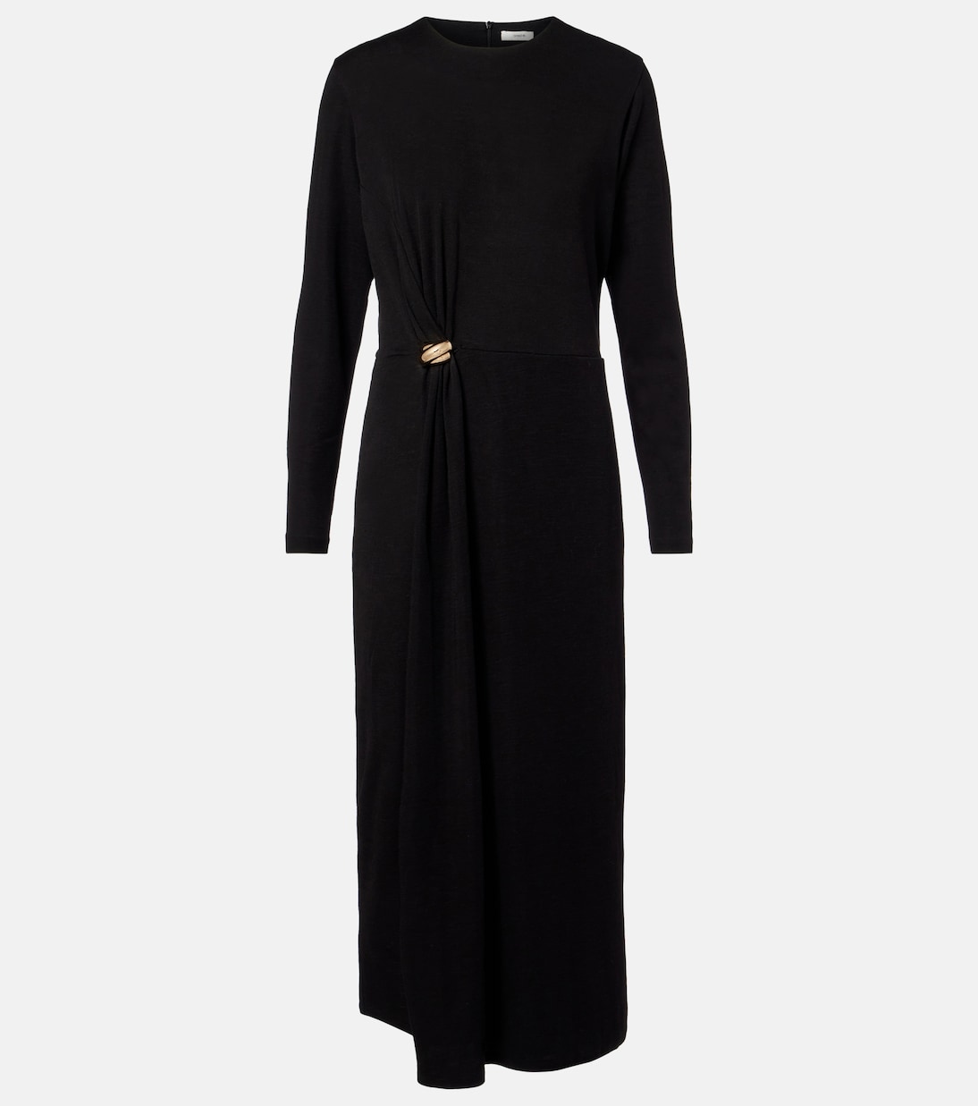 Draped wool-blend midi dress | Vince