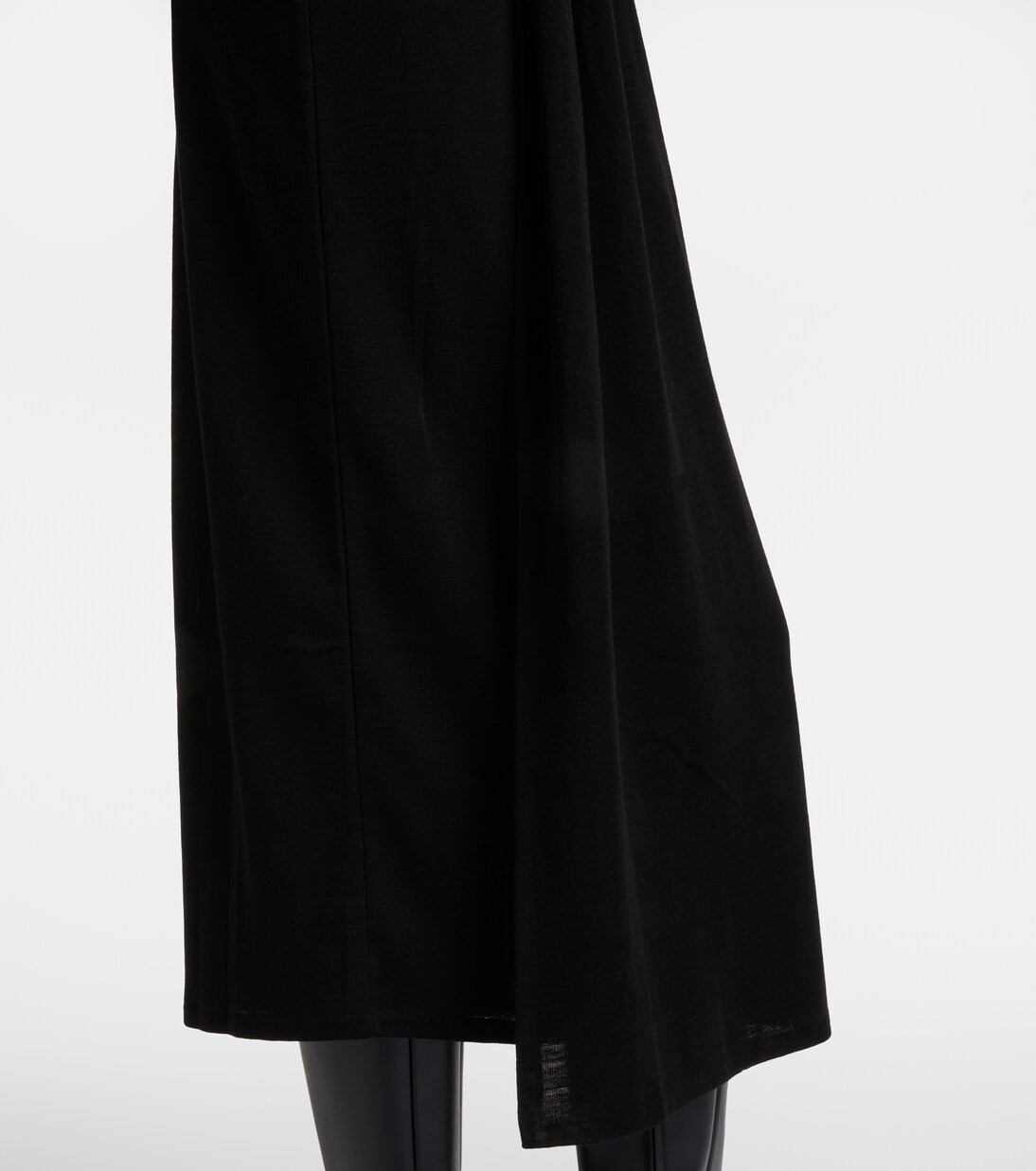 Draped wool-blend midi dress | Vince