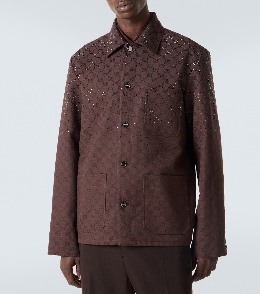 Veste GG en coton mélangé à ornements | Gucci