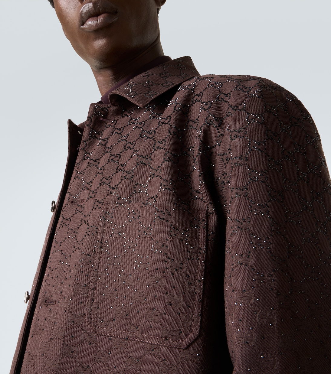 Veste GG en coton mélangé à ornements | Gucci