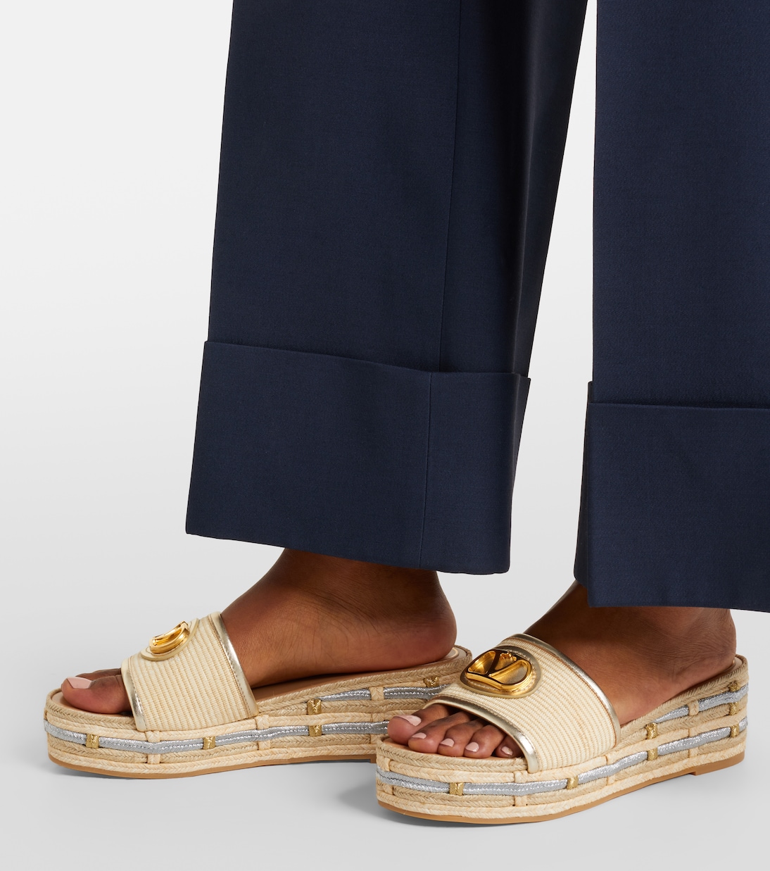 Sandali espadrillas VLogo con pelle | Valentino Garavani