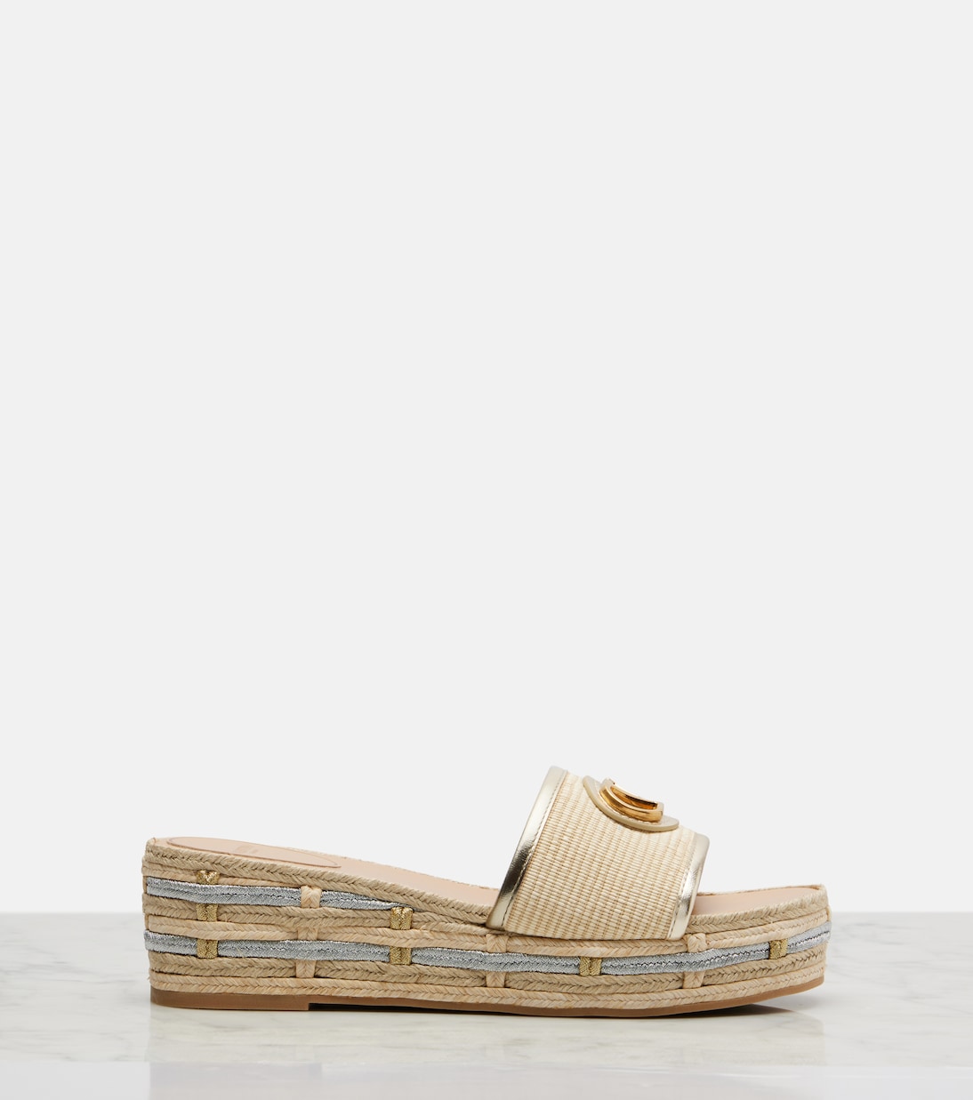 Sandali espadrillas VLogo con pelle | Valentino Garavani