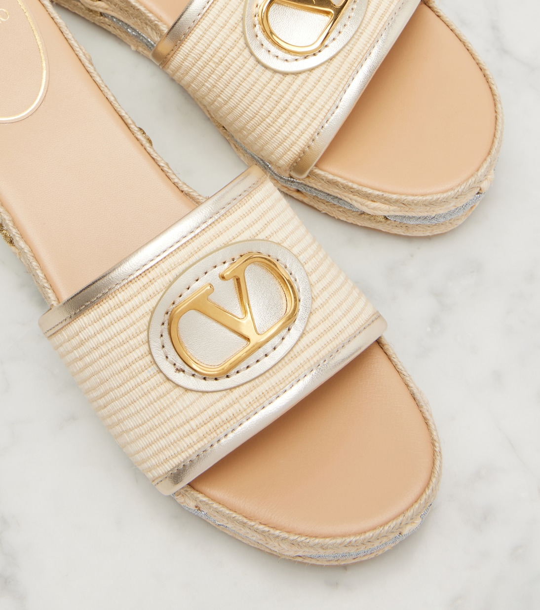 Sandali espadrillas VLogo con pelle | Valentino Garavani