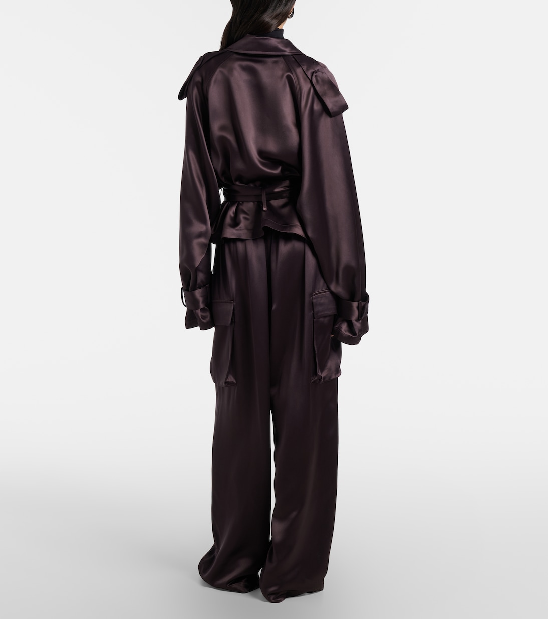 Delny satin cargo pants | The Frankie Shop