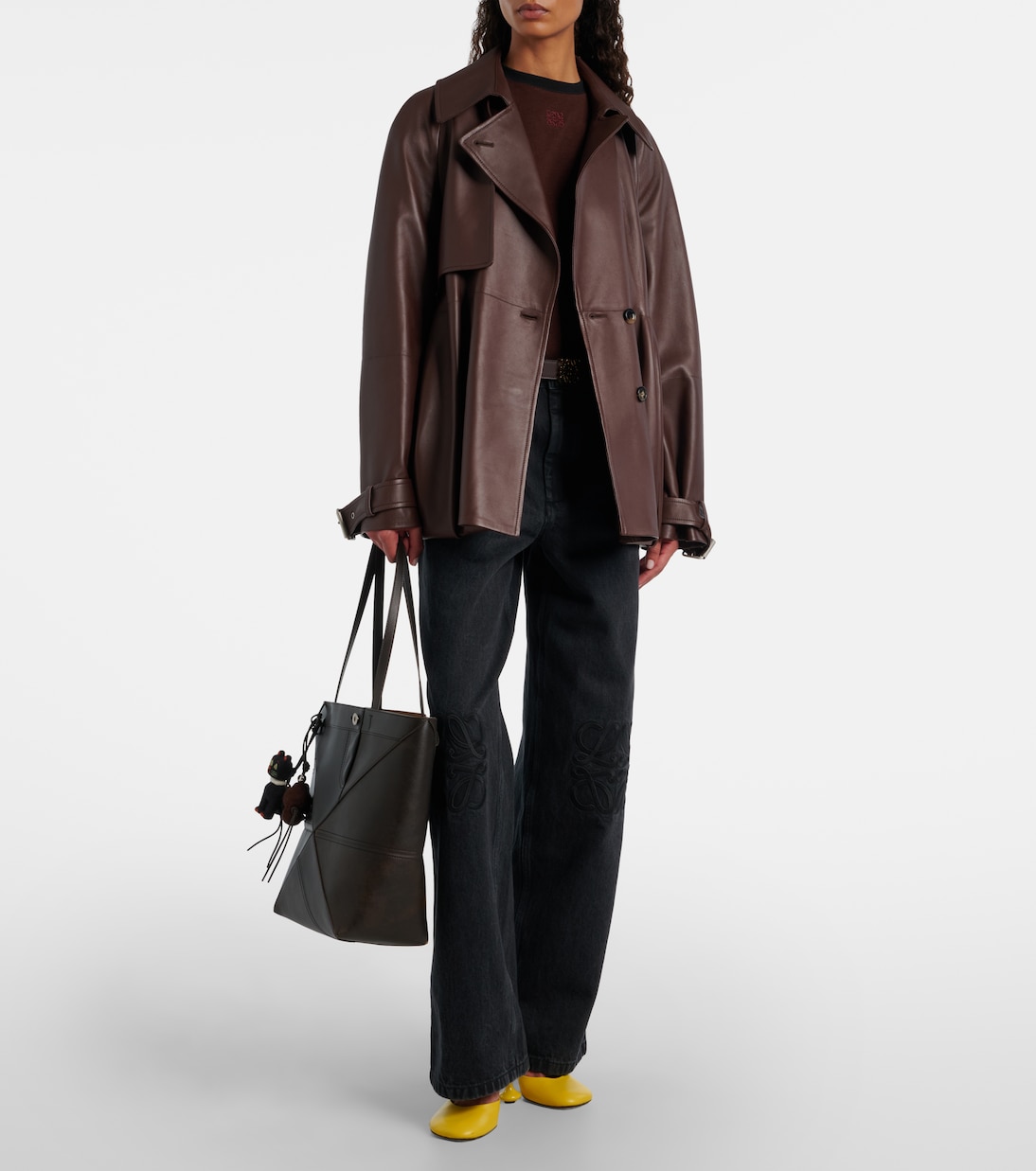 Cabas Puzzle Fold Medium en cuir | Loewe