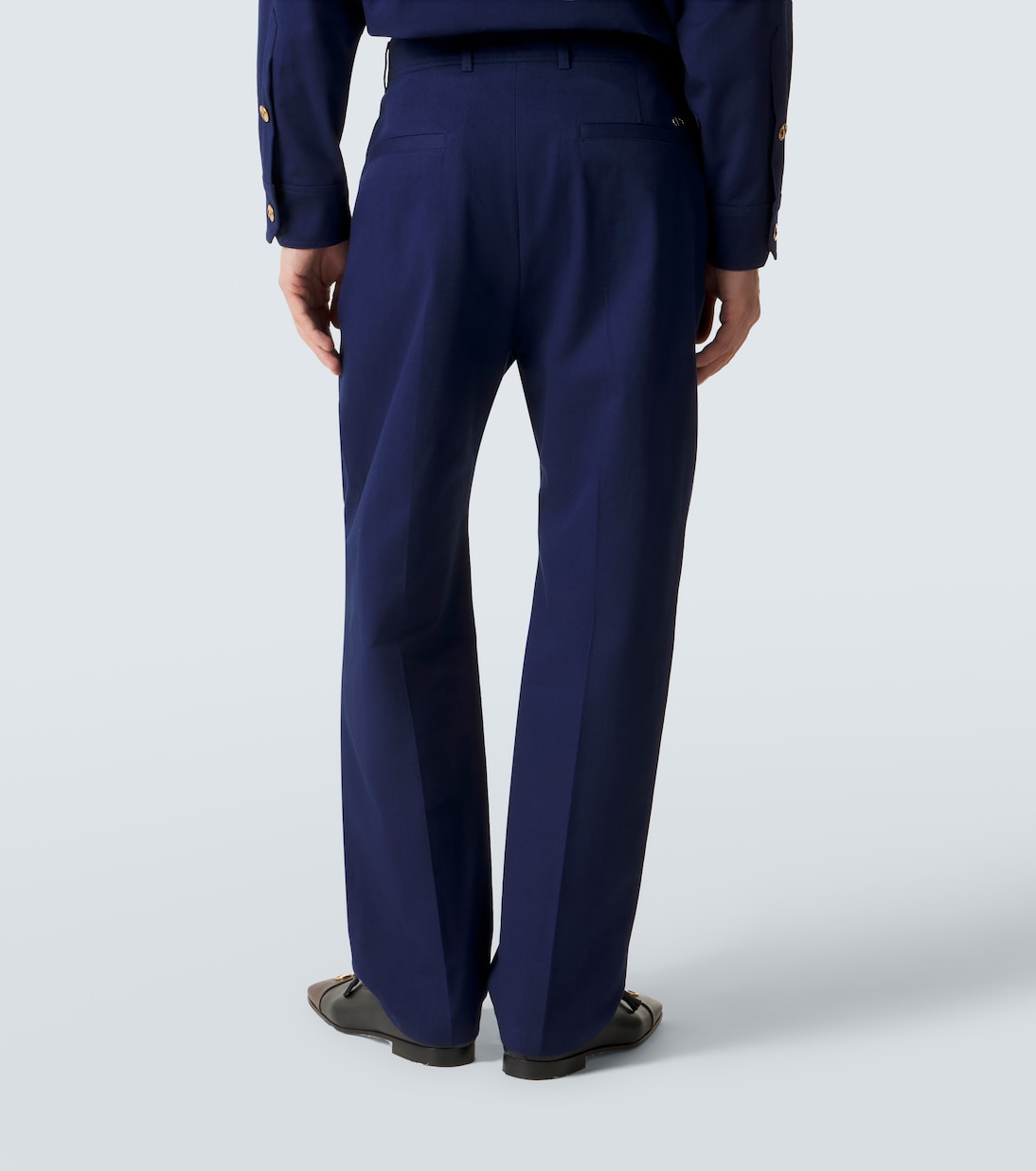 Cotton gabardine straight pants | Valentino