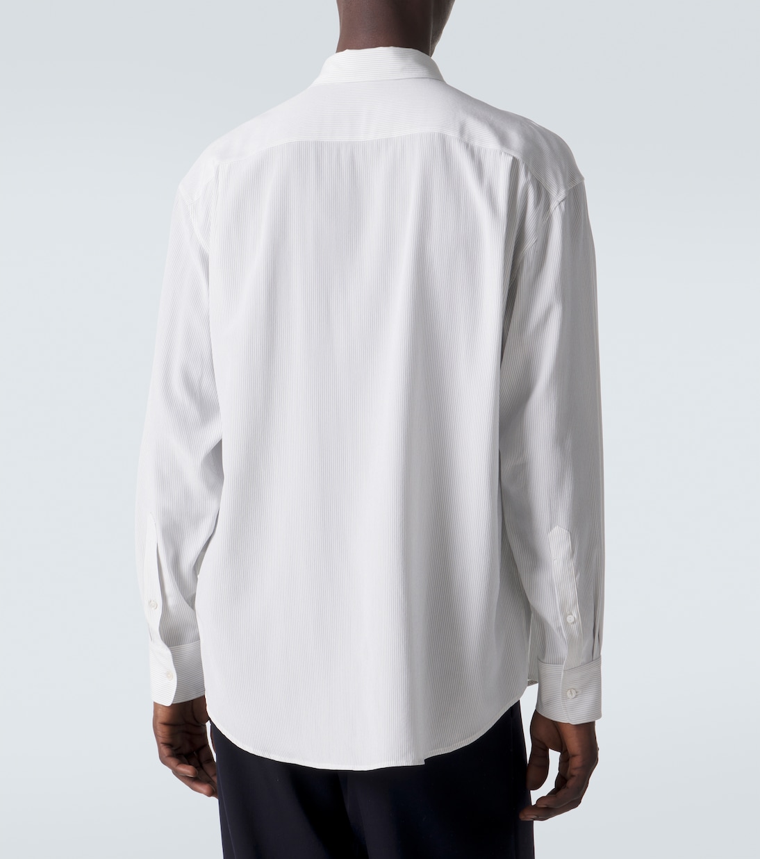 Granada pinstripe silk poplin shirt | The Row