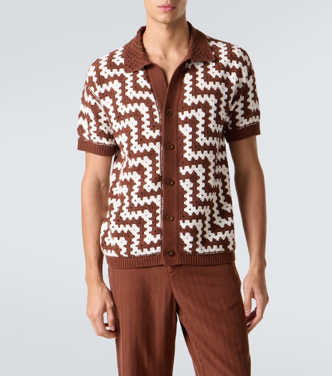 Cardigan Pinto aus Häkelstrick | Frescobol Carioca