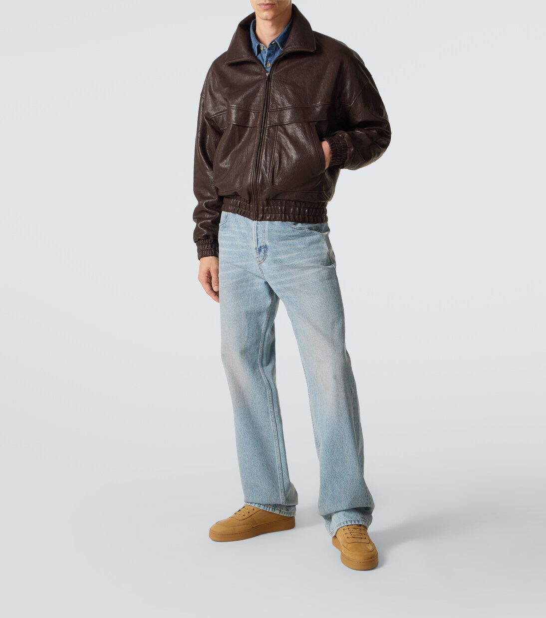 SL/61 leather sneakers | Saint Laurent