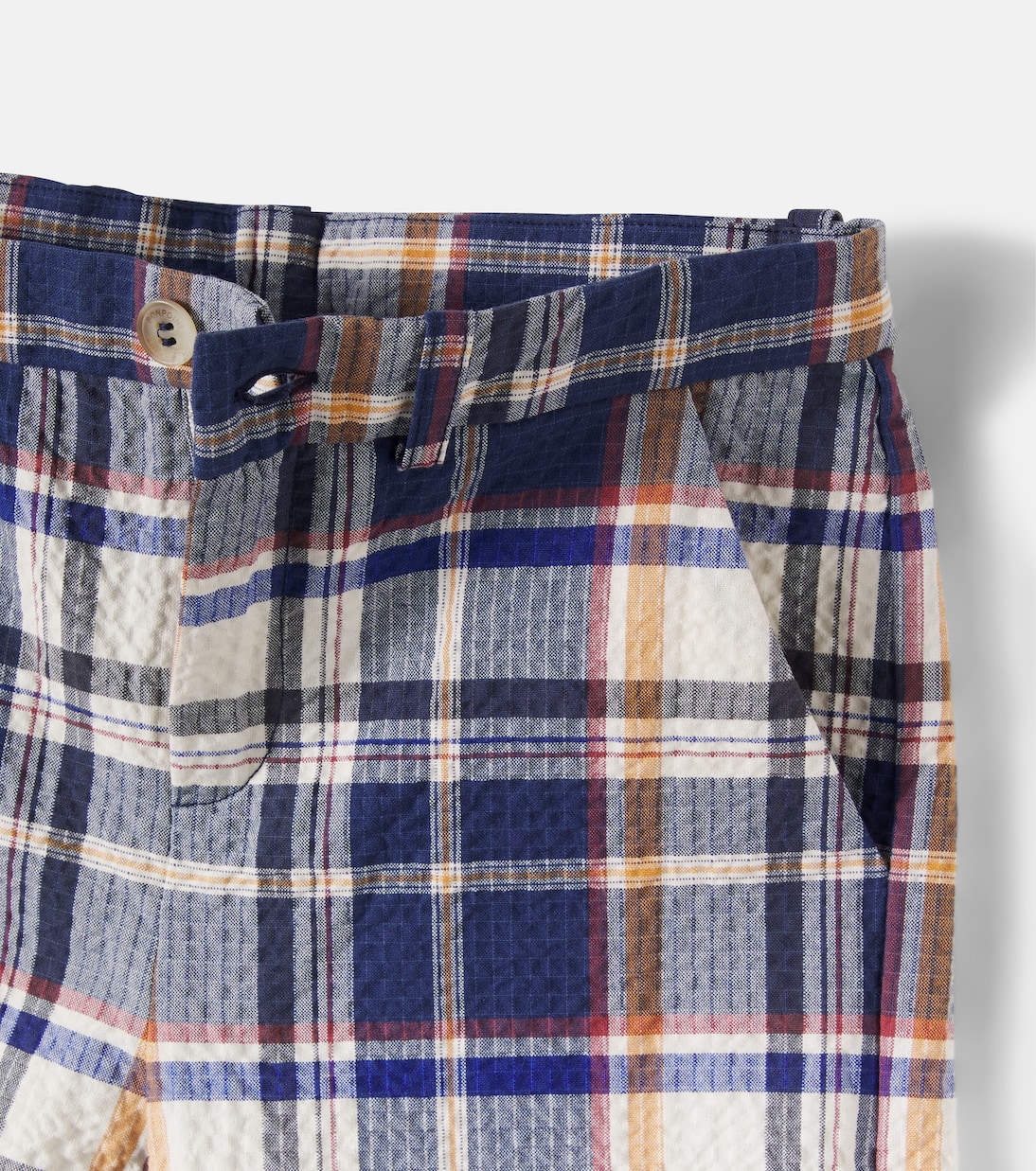 Elois checked cotton shorts | Bonpoint