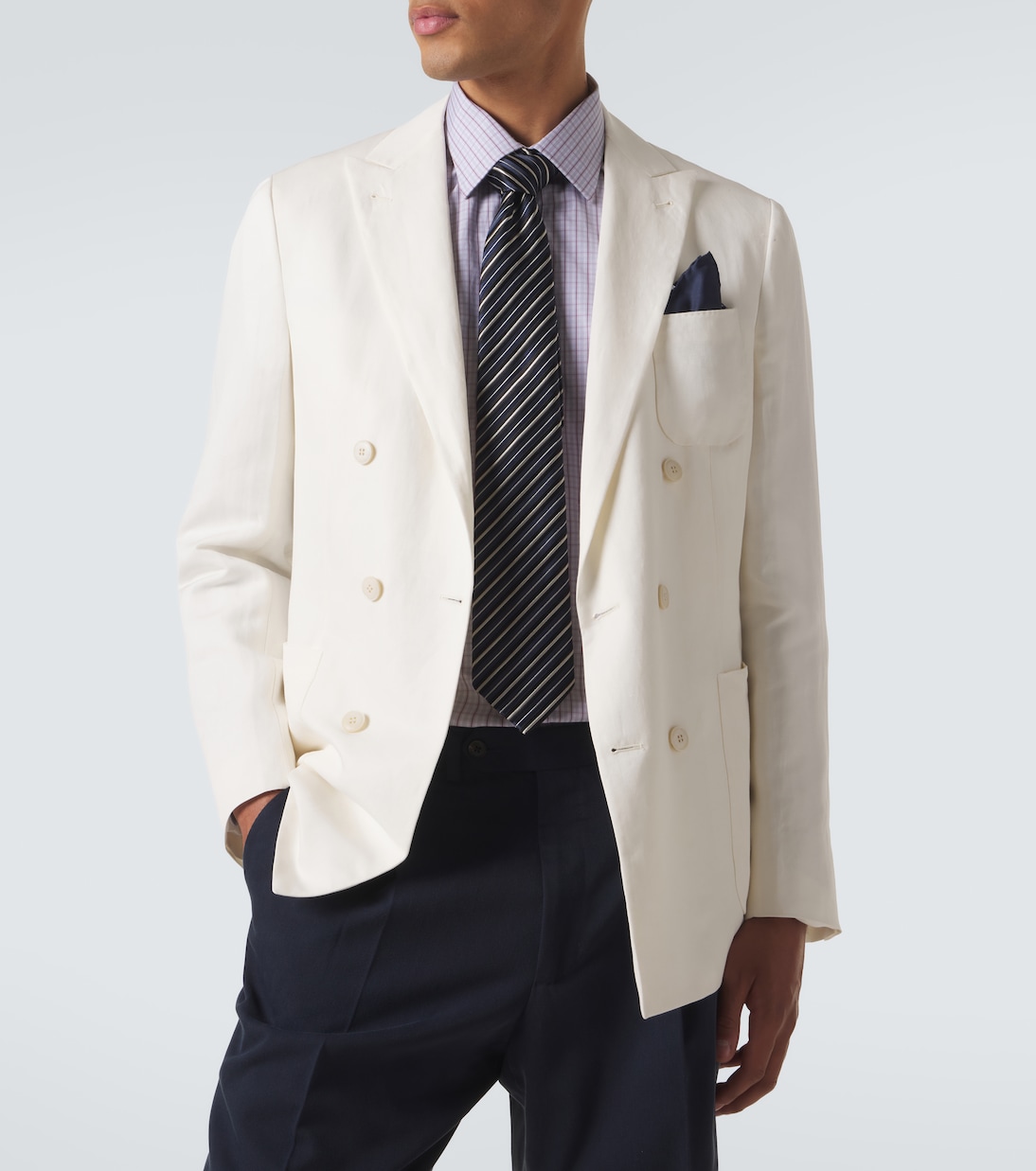 Striped silk jacquard tie | Charvet