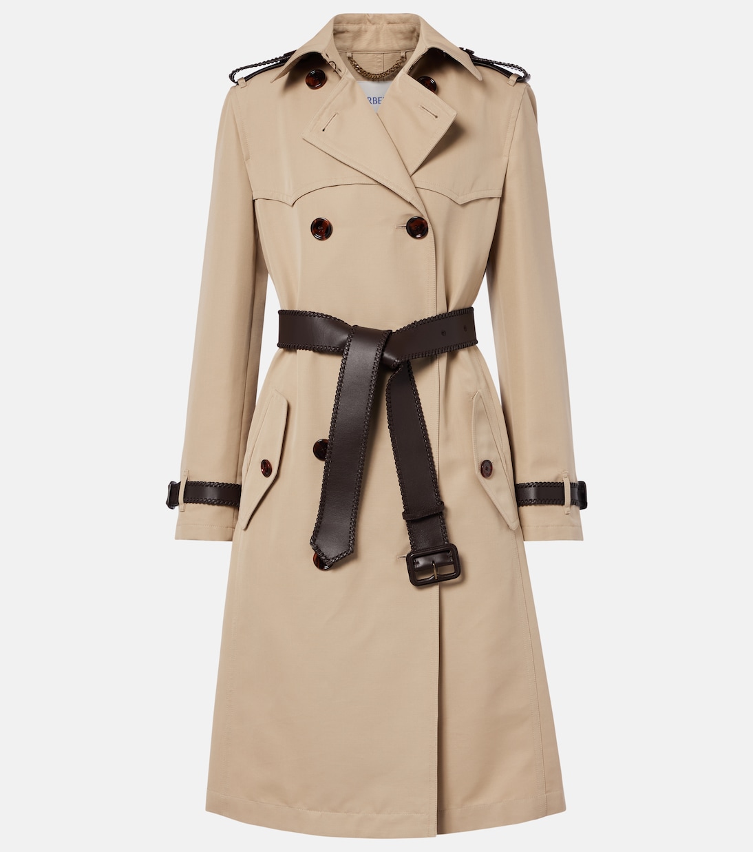 Foxfield silk and cotton trench coat | Burberry