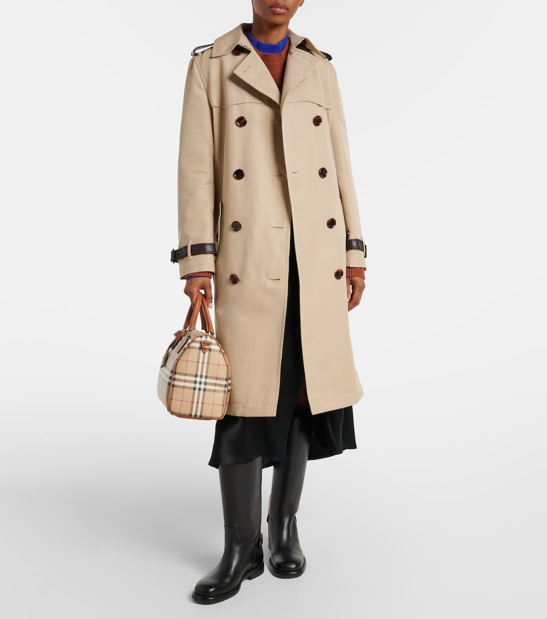 Foxfield silk and cotton trench coat | Burberry
