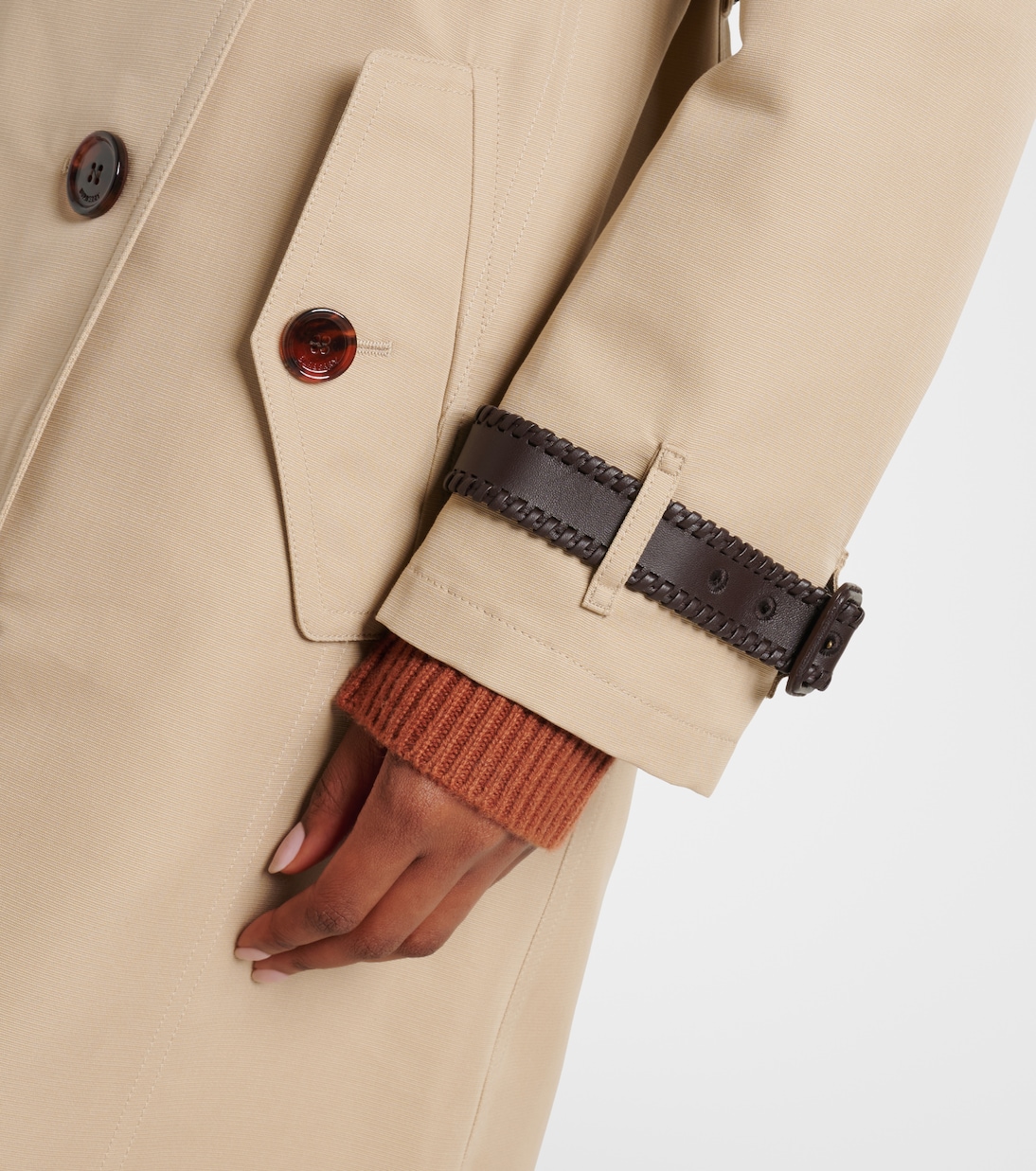Foxfield silk and cotton trench coat | Burberry