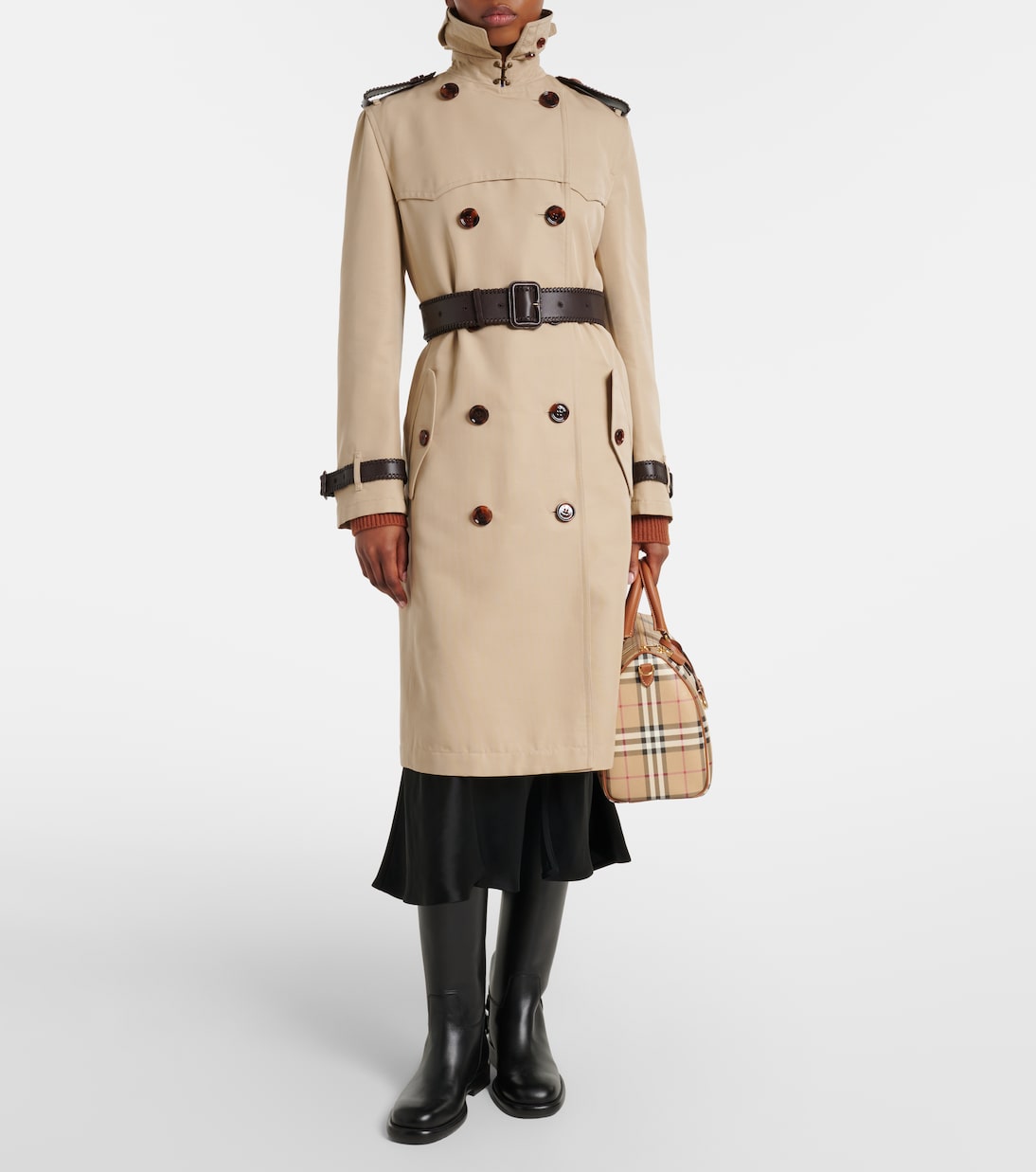 Foxfield silk and cotton trench coat | Burberry