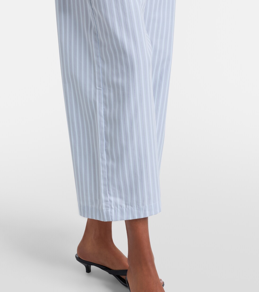 Yoshi striped cotton-blend wide-leg pants | Leset
