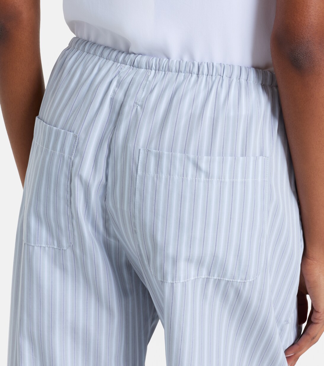 Yoshi striped cotton-blend wide-leg pants | Leset