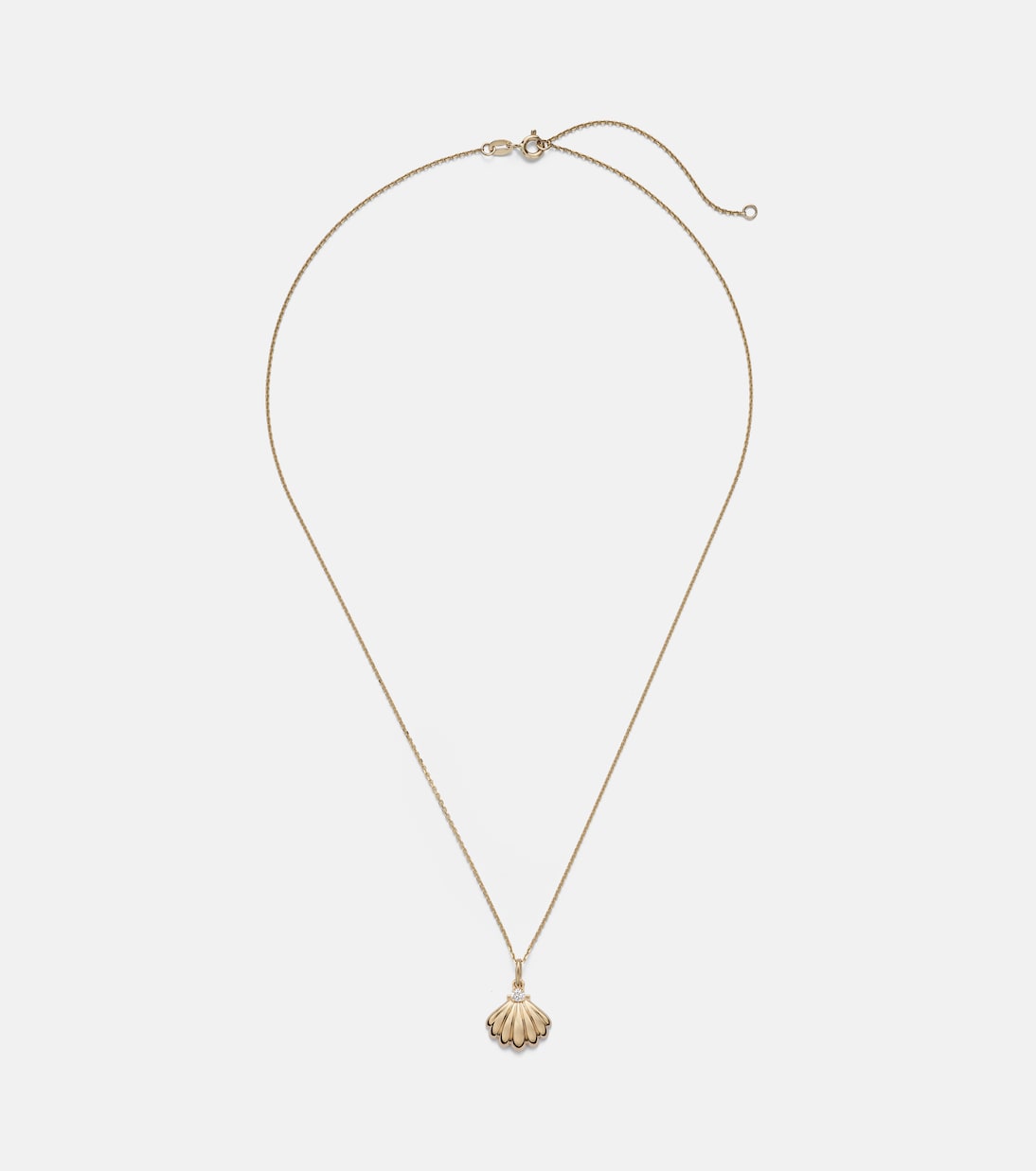 عقد من الذهب عيار 14 قراط مع ألماس Vintage Scallop Shell | Stone and Strand